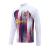 Sudadera De Entrenamiento Barcelona Cremallera De Cuarto 23-24 Blanca - Hombre